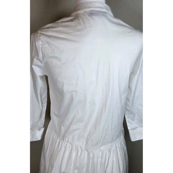 Tuckernuck Women's White Cotton Poplin Royal Shirt Dress Mini Length size M - Picture 6 of 12